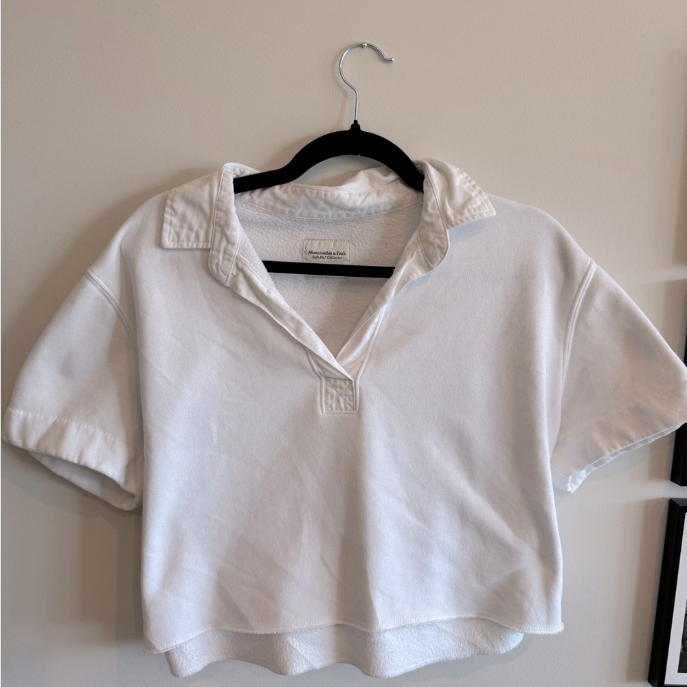 Abercrombie & Fitch White Collared Top